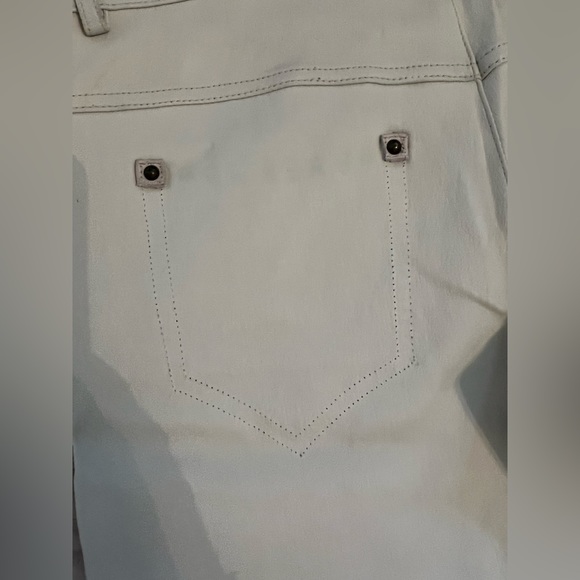 Isabel Marant Cream Leather Pant with Gold Sequin - Picture 11 of 12